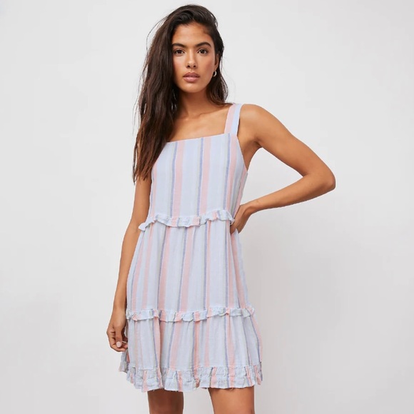 Rails NWT Sandy Dress in Biarritz Multi Stripe | Size XS | Linen Blend - Picture 1 of 15